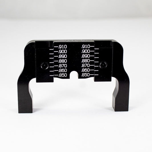 Black PKT LO206 Float Height Gauge tool with precise measurement scales for carburetor floats
