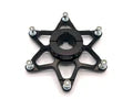 PKT 40mm six-spoke sprocket hub in black anodize for LO206 karts