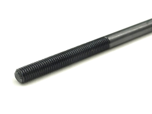 19 inch black oxide steel control rod with 1/4-28 threads