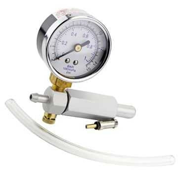 0-15 PSI Pop Off Gauge with adapters and hose for Tillotson and Walbro carbs