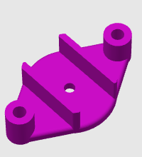 Top view of pink fuel pump riser for briggs and stratton lo206
