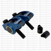Gage Motorsports blue roller rocker set standard 1.3:1.0 ratio with black components