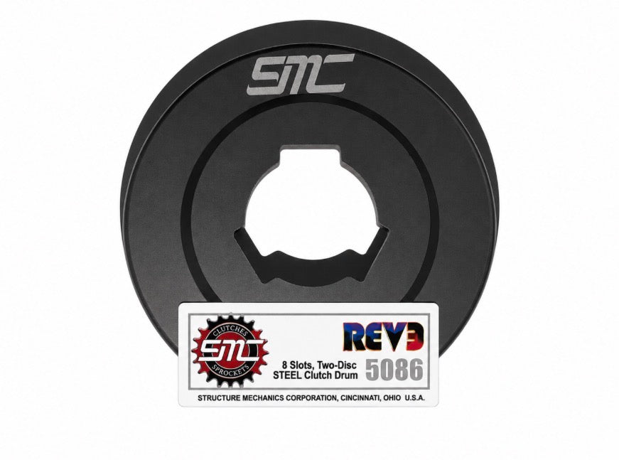 SMC-5086 Steel Two Disk REV3 Clutch Drum