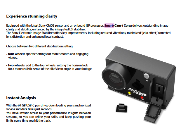 All NEW AIM SPORTS SmartyCam Corsa 4 | Data Video Camera | INCLUDED: Custom PRELOADED layover with your name