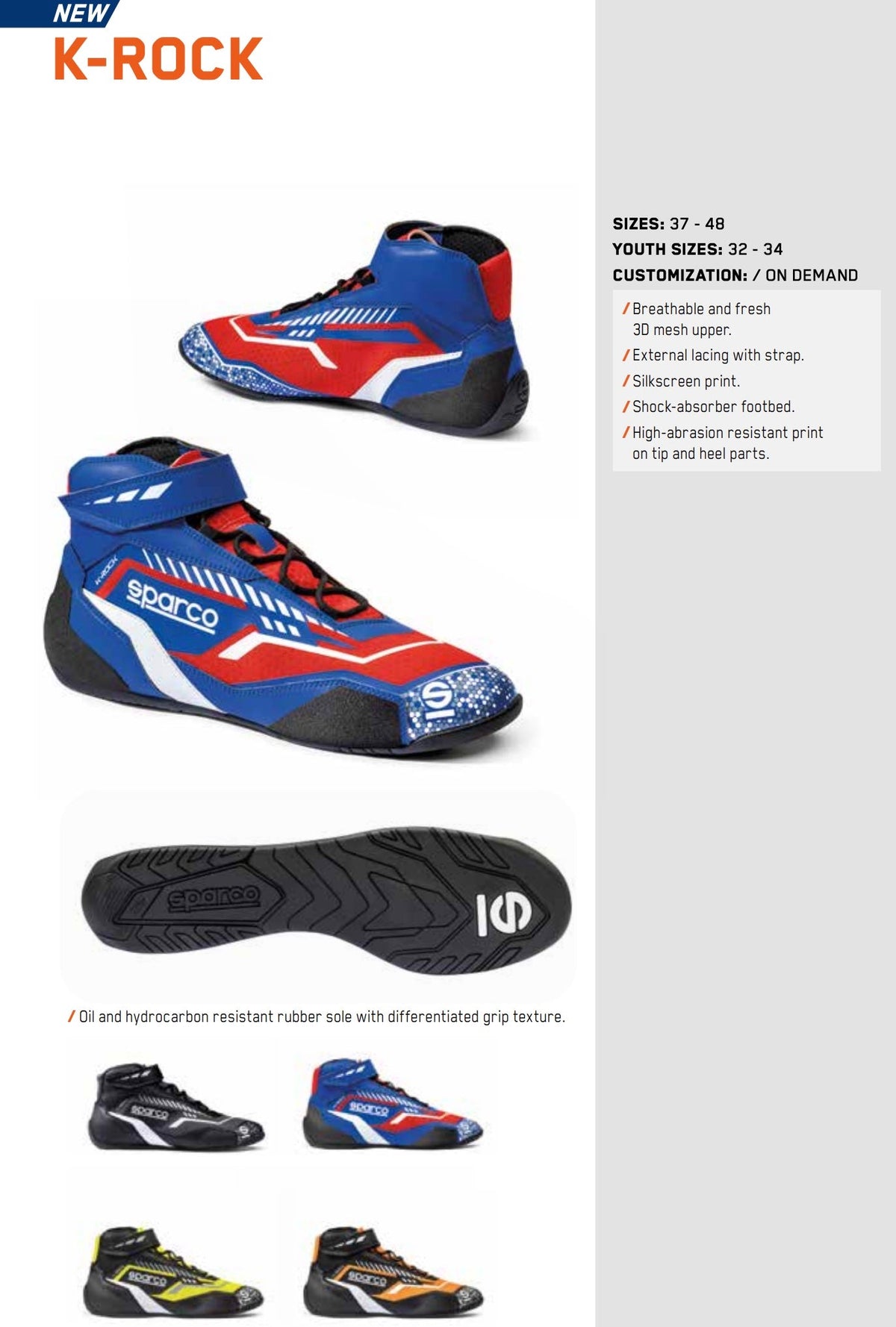 Sparco K-Rock Kart Racing Shoe