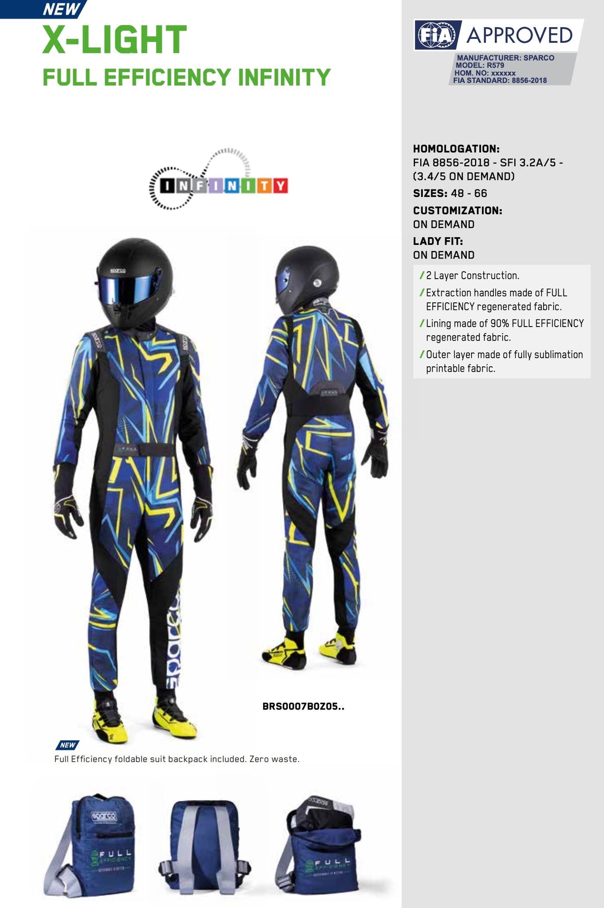 Sparco X-Light FE Infinity Race Suit | FIA 8856-2018