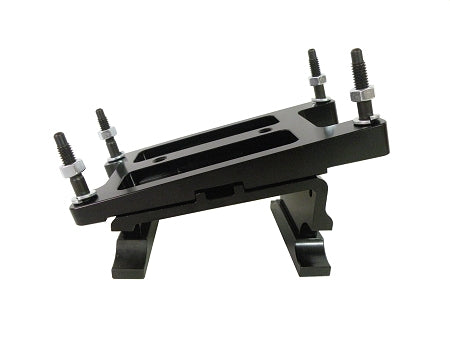 Speed Karts Flip Mount 7° or 15° for Millennium chassis showing adjustable black aluminum design