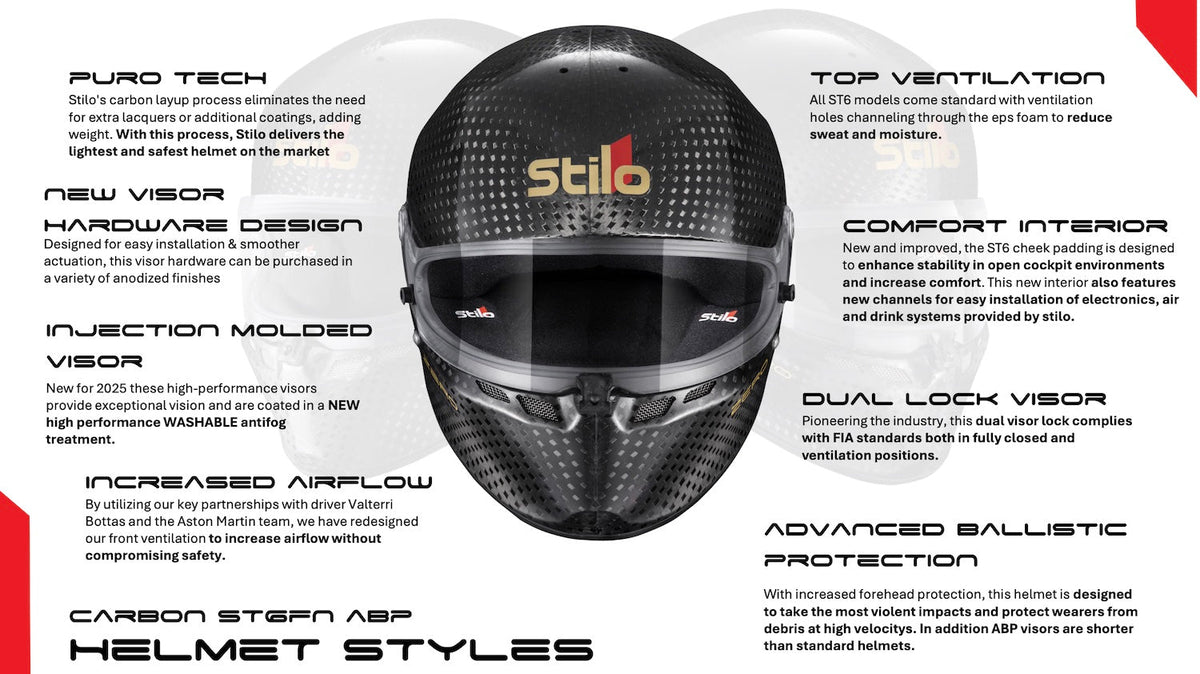 Stilo ST6 ZERO FN ABP Carbon Fiber 8860-2018 Helmet