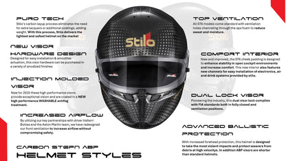 Stilo ST6 FN ABP 8859-2024 Carbon Fiber Helmet SA2025