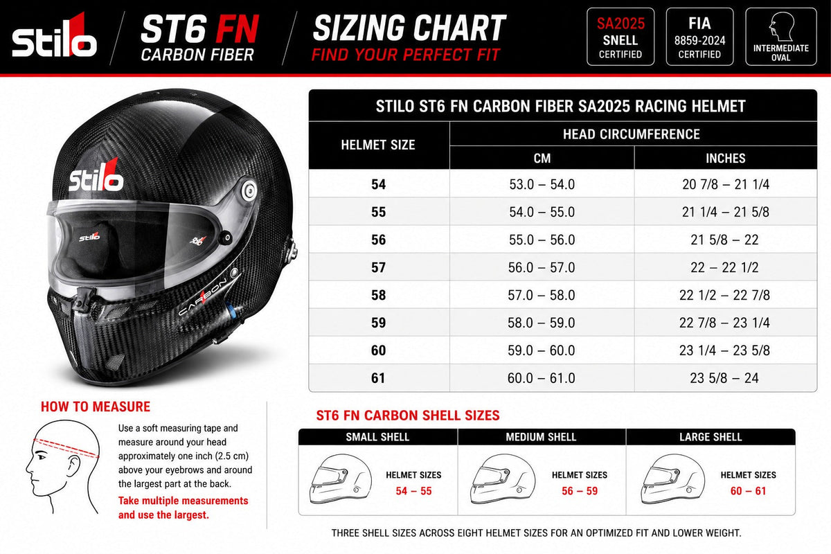 Stilo ST6 FN Carbon Fiber Helmet SA2025