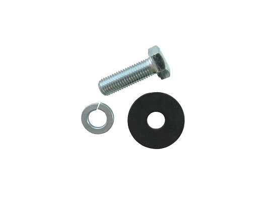 Viper Black Anodized Clutch Mounting Bolt Kit with hex screw, black aluminum washer, and split lock washer