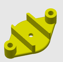 Top view of a yellow fuel pump riser for lo206