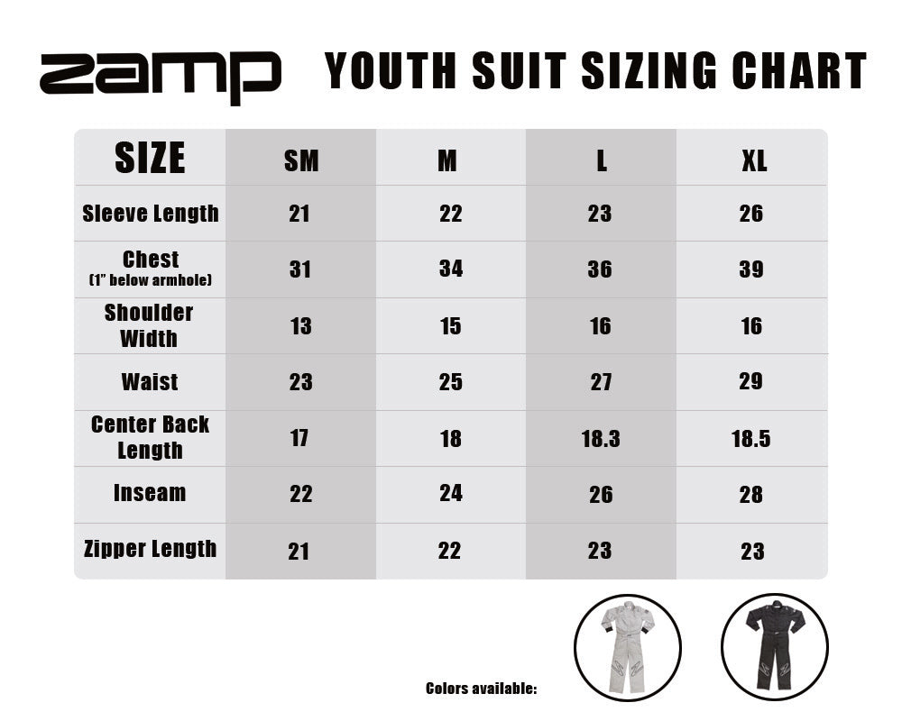 ZK-40 Youth Kart Racing Suit Black/Blue/Red