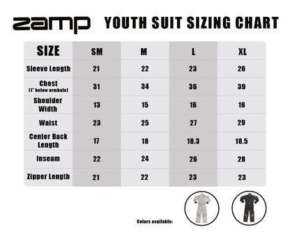 ZK-40 Youth Kart Racing Suit Black/Blue/Red