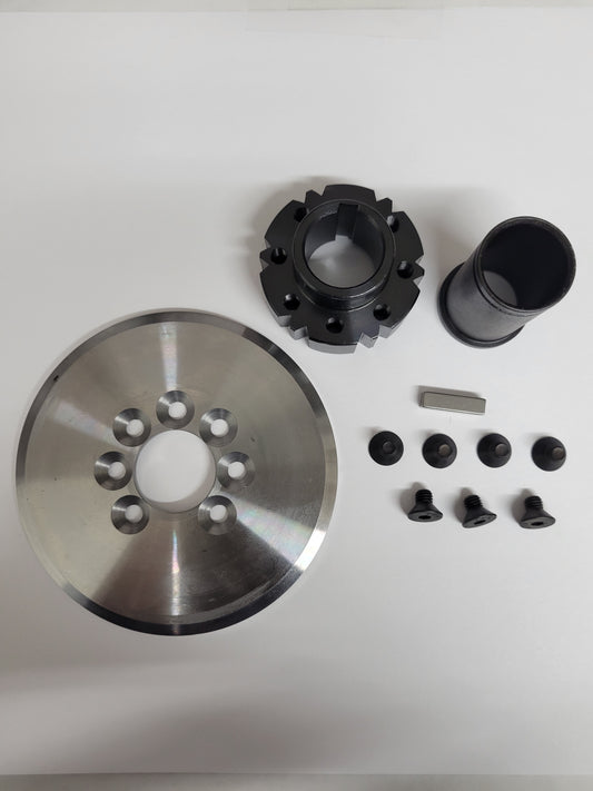 FCDC Bully Three Disk Drive Hub Kit components including bearing race and screws