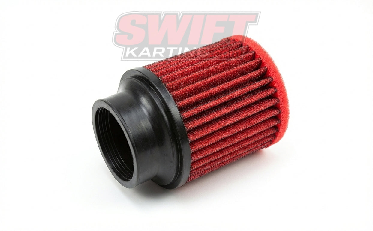 4-Inch Red Uni-Filter for Kart Air Box Systems by Uni Filters - karting parts