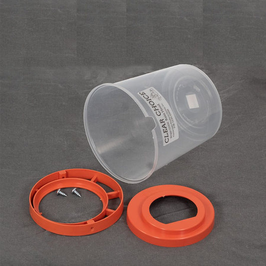 Clear rain hood covering LO-206 air filter