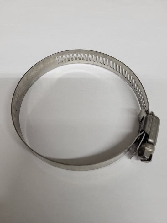 Metal replacement clamp for fabric air filter assembly