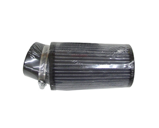 Angled black fabric air filter 3.50 x 6 inches for kart engines