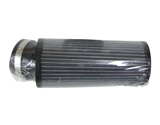 Black angled fabric air filter 3.50 x 8 inches for racing karts