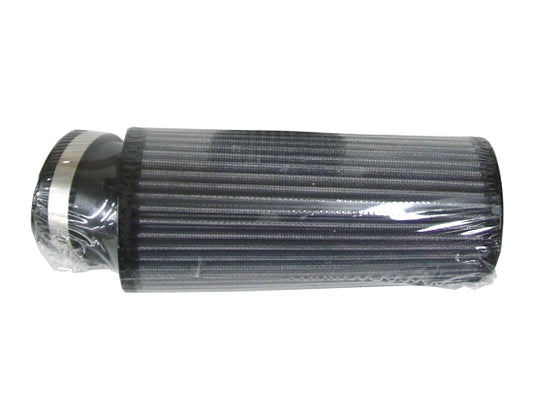 Black angled fabric air filter 3.50 x 8 inches for racing karts