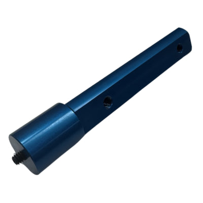 Blue anodized PMI standard laser axle adaptor on kart