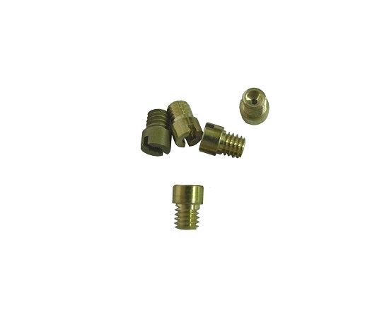 Five blank main jets for kart carburetor customization