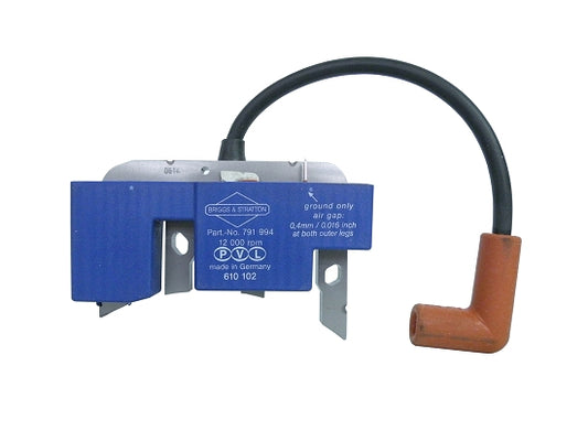 Blue 2025 ignition coil for Briggs Animal engine with wiring terminals