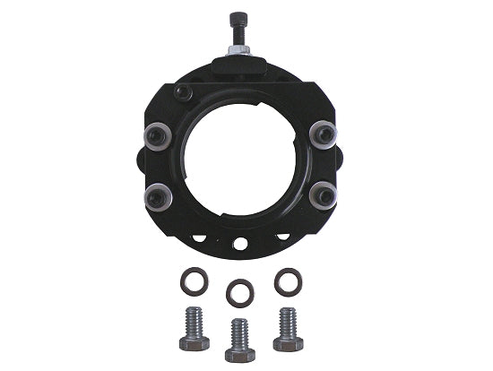 Black anodized adjustable axle cassette for kart wedge adjustments