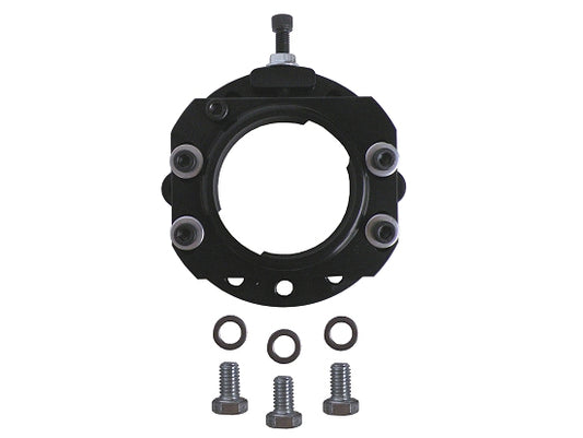 Black anodized adjustable axle cassette for kart wedge adjustments