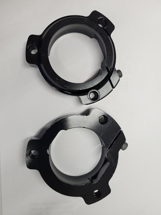 Pair of split-style CNC axle cassettes for kart bearings