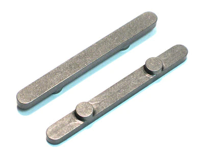 Close-up of PKTAK6 axle key for 30mm kart axles with pegs visible