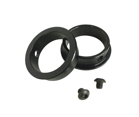 Close-up view of 1.590-inch aluminum bearing shield for kart axle protection
