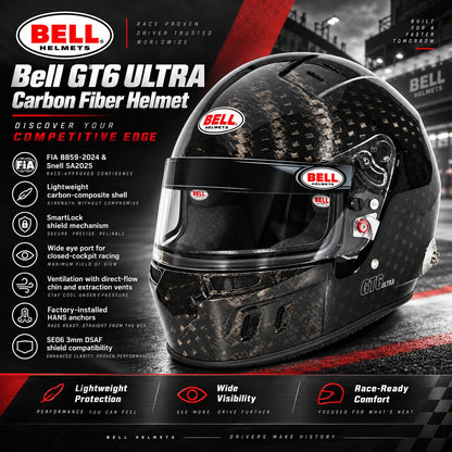 Bell GT6 ULTRA Carbon Fiber Helmet FIA 8859-2024/Snell SA2025