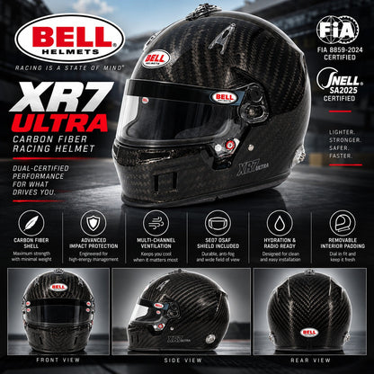 Bell XR7 ULTRA Carbon Fiber Helmet FIA 8859-2024/Snell SA2025