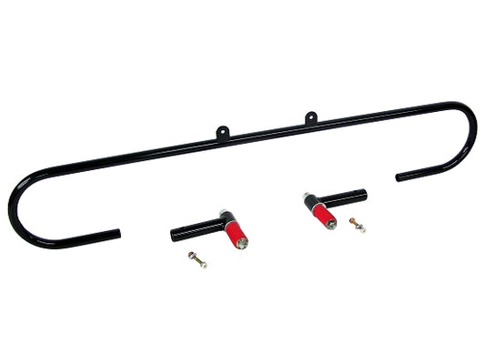 Adjustable rear loop bumper with mounting bolts for oval kart