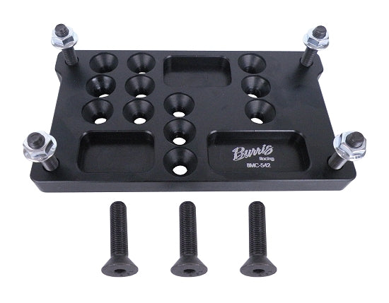 Burris Billet Motor Plate BMC542 mounted on kart engine