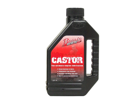 16oz Burris Castor 2-cycle oil bottle for two-stroke engines