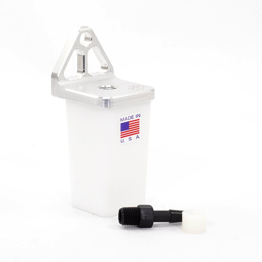 90-degree single catch tank mounted vertically on kart shroud