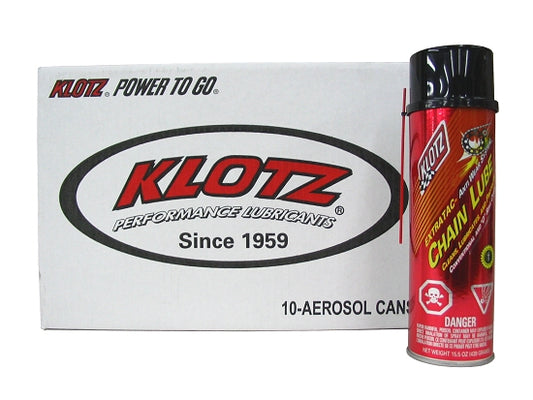 Case of 10 16oz cans Klotz chain oil for kart racing bulk