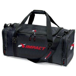 Black Impact gear bag holding kart helmet and suit