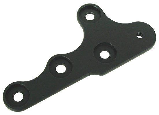 Billet aluminum header brace for flathead kart engine, black anodized
