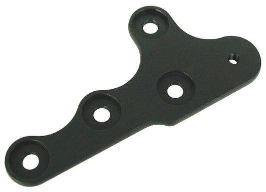 Billet aluminum header brace for flathead kart engine, black anodized