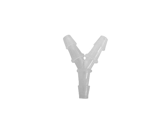 Nylon Y-shaped fitting for 1/4-inch kart fuel lines