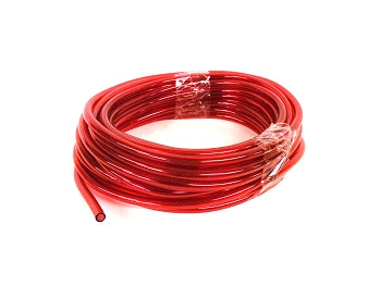 Red ten-foot fuel line coiled for kart fuel systems