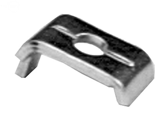 Black plastic conduit clip securing wires on kid kart engine