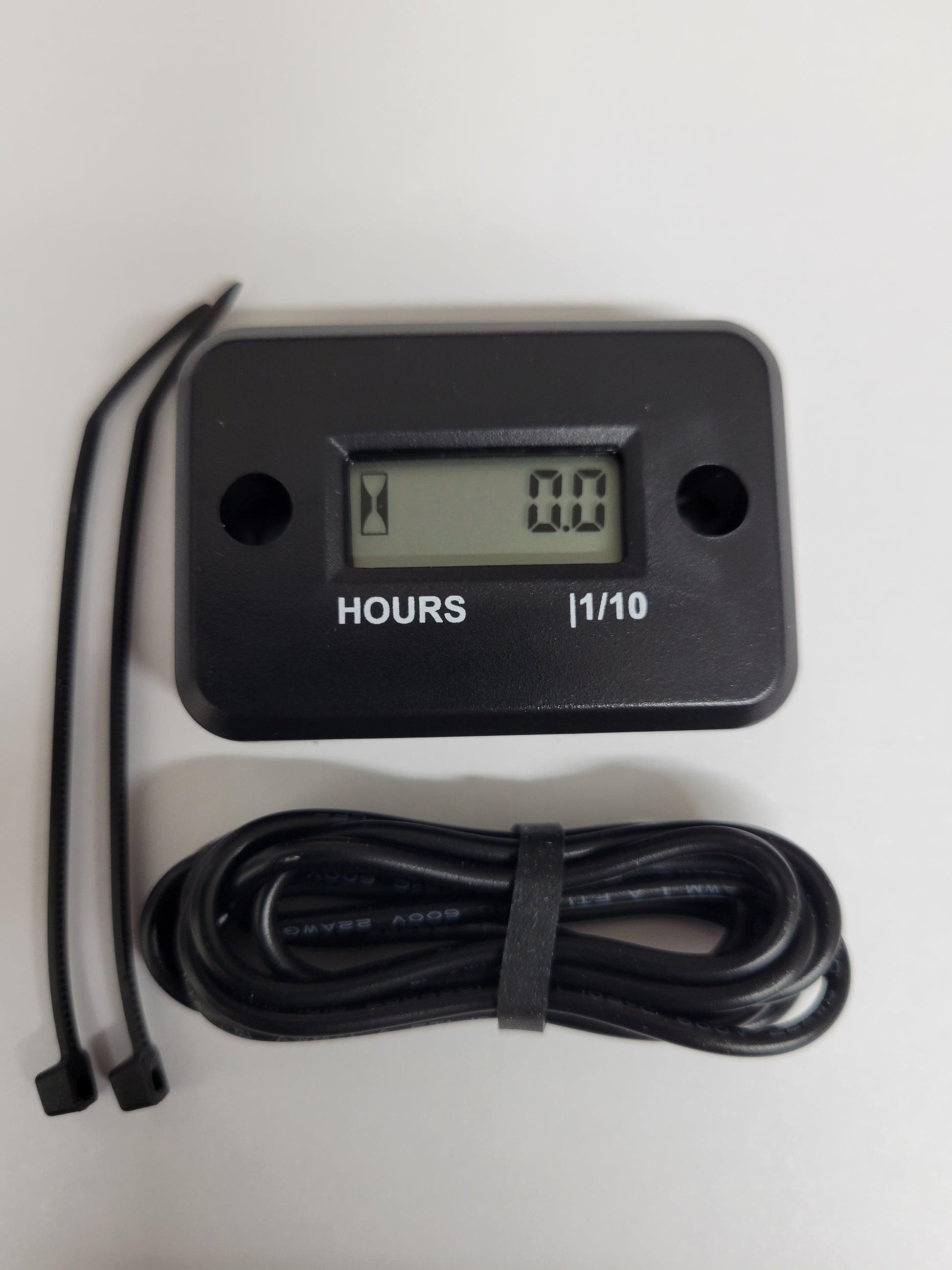 Compact hour meter device with RPM wire for kart engine tracking