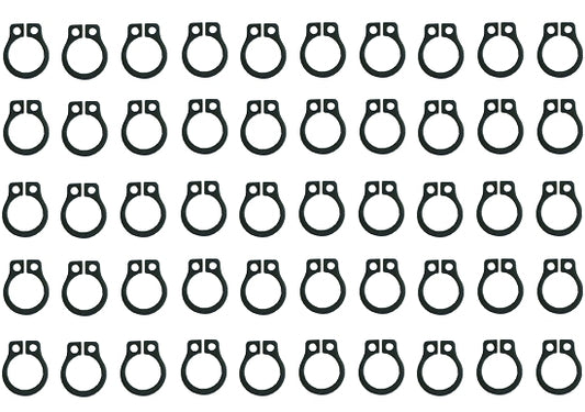 50-pack of Hilliard Inferno Clutch Weight Snap Rings for bulk kart supply