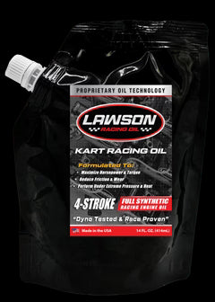 14oz pouch of Lawson synthetic oil for kart engines
