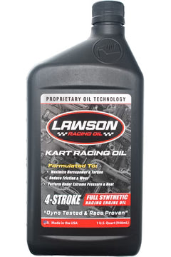 32oz quart bottle of Lawson oil for kart racing engines